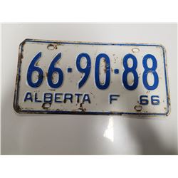 1966 Alberta Farm License Plate