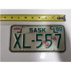 Saskatchewan Motorcycle License Plate