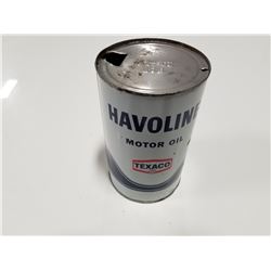 Texaco Havoline Motor Oil Quart Tin