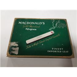 Macdonald's Gold Standard Virginia Flat Pack Cigarette Tin