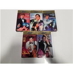 Lot of 5 Roger Moore as James Bond VHS Films