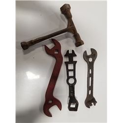 Lot of 4 Unique Implement Farm Wrenches