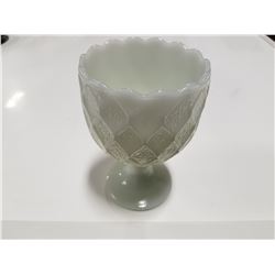 Milk Glass Goblet 4" Diameter