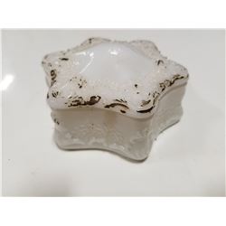 Milk Glass Trinket Box