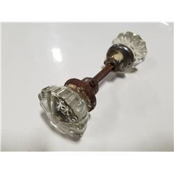 Antique Glass Doorknob Set