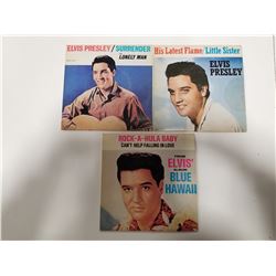 Lot of 3 Elvis Presley 45s Records - Collector Series