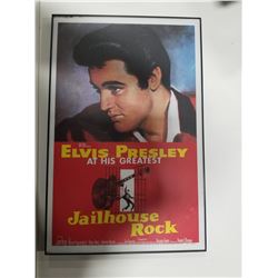 Elivs Presley Framed Poster Print - "Elvis Presley at His Greatest Jailhous Rock"