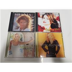 Lot of 4 Country CDs: Shania Twain & Mindy McCready