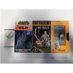 Lot of 3 Elk Hunting VHS & 1 Cassette