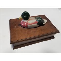 Unique Mallard Duck Wood Trinket Box