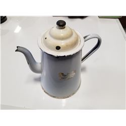 Antique Enamel Camp Coffee Pot