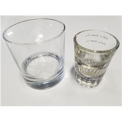 Pair of Vintage Seagrams Whiskey Glasses