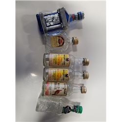 Lot of 6 Older Mini Liquor Bottles