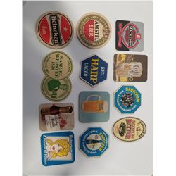 Lot of 12 Vintage Drink/Bar Coasters