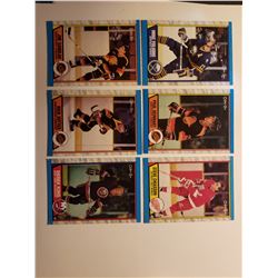 Lot of 6 1989 O-PEE-CHEE Hockey Cards