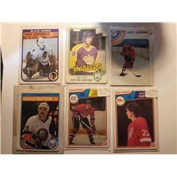 Lot of 6 1978-1983 O-PEE-CHEE Hockey Cards