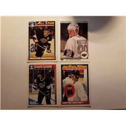 Lot of 4 Wayne Gretzky Cards - Los Angeles Kings