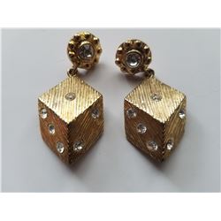 Vintage Dice Earrings