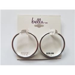 Bella Brand Argent Sterling Silver Hoop Earrings