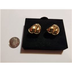 Gold Tone Stud Earrings Set