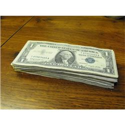 Lot of (100) US Silver Certificates -