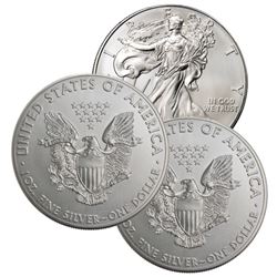 (3) US Silver Eagles - Random Dates