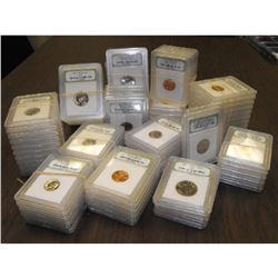 Lot of (50) INB Slabbed PROOF-BU Coins