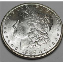 1887 P BU Morgan Silver Dollar