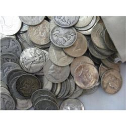 Lot of (50) Mixed Type Random Silver Halves 90%