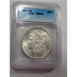 1883 Carson City MS62 ICG Morgan Silver dollar