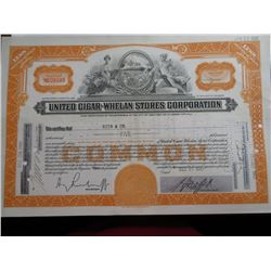 United Cigar Stores Stock Certificate