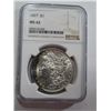 Image 1 : 1887 MS 62 Crescent Toned NGC Morgan Dollar
