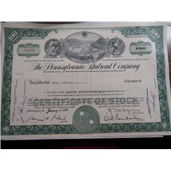 Pennsylvania Railroad Stock Certicate