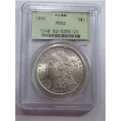 1896 MS 62 PCGS Morgan Silver Dollar OGH