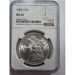 1885 o MS 62 NGC Morgan Silver Dollar