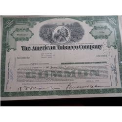 American Tobacco Co. Stock Certificate