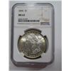 Image 1 : 1896 MS 62 NGC Toned Rim Morgan Silver $1