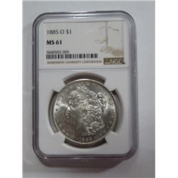 1885 O MS 61 NGC Morgan Silver Dollar