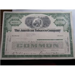 American Tobacco Co. Stock Certificate