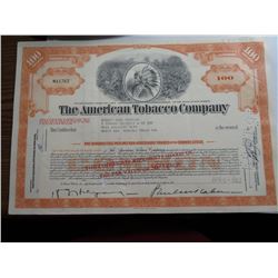 American Tobacco Co. Stock Certificate