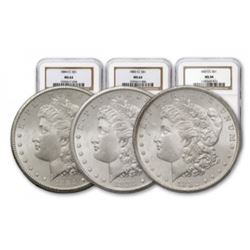 1882 - 1883 - 1884 CC MS 64 NGC Morgan Dollars