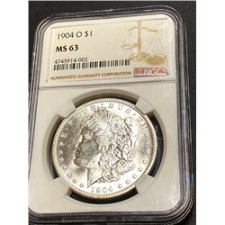 1904 o MS 64 NGC Morgan Silver Dollar