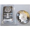 Image 1 : 1 oz Silver Morgan Round and Walking Liberty Bar
