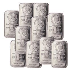 (10) Morgan Design 1 oz Silver Bars