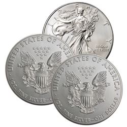 (3) US Silver Eagles Random Dates