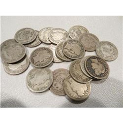 (20) Barber Dimes - 90% Silver AG-G