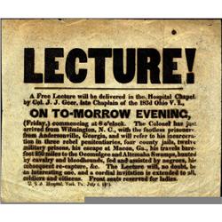 Broadside. "Lecture...in Hospital Chape