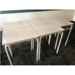 GREY METAL FRAME STUDENT DESK