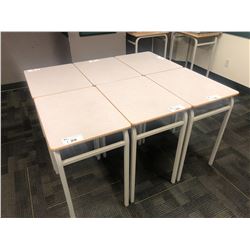 GREY METAL FRAME STUDENT DESK