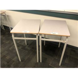 GREY METAL FRAME STUDENT DESK